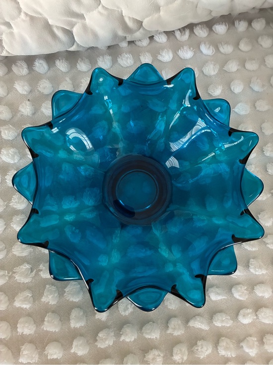 Viking Other - 1960’s Viking Bluenique Glass Bowl Candy Dish